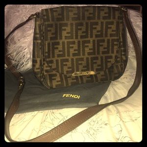 Authentic Fendi crossbody bag; includes cloth bag